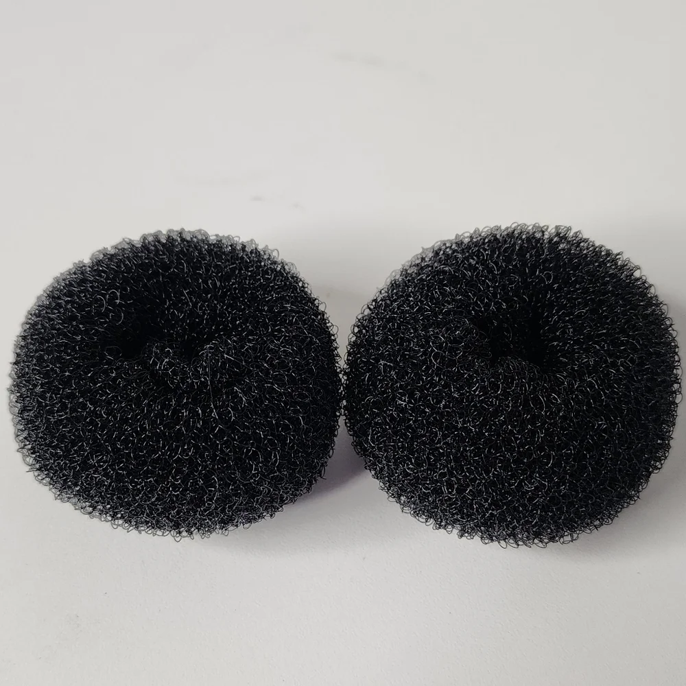 NEW Black Hair Donut Bun Maker Set